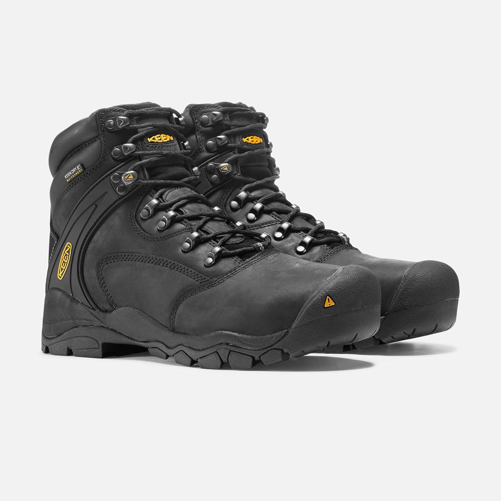 Botte de Travail Keen Homme Noir | Louisville 6\" (Steel Toe) | RNTSQ-5360